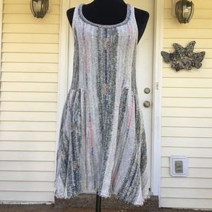 FREE PEOPLE WE THE FREE  MULTICOLOR KNIT DRESS